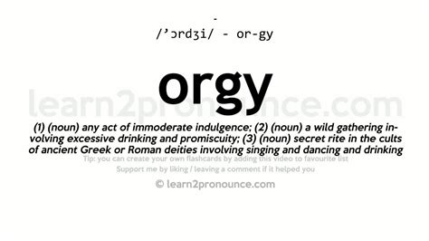 orgy|ORGY Definition & Meaning .